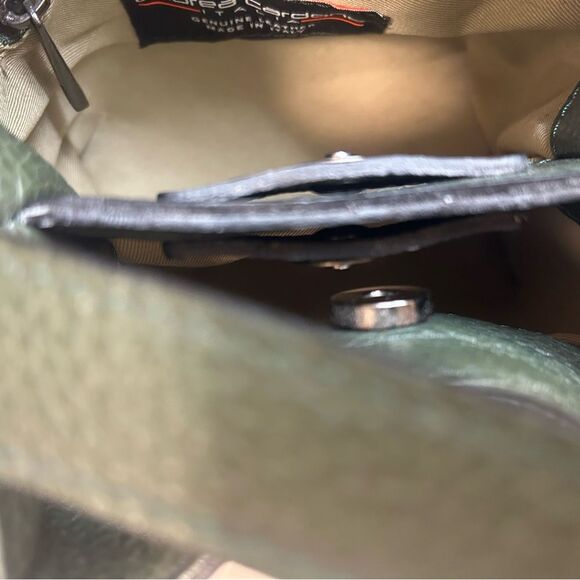 NWT Andrea Cardone Italia Green Leather Women's Bag - Picture 10 of 11